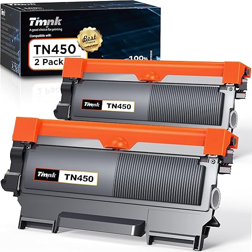 Timink Cartucho de tóner compatible TN450 de alto rendimiento para Brother TN420 TN-450 compatible con HL-2280DW HL-2270DW HL-2230 MFC-7360N