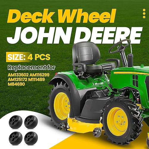Miniatura 2 de KUAFU Juego de 4 ruedas de cubierta de 38 pulgadas, 42 pulgadas, 48 pulgadas, 54 pulgadas, compatible con John Deere AM125172 AM133602 AM116299