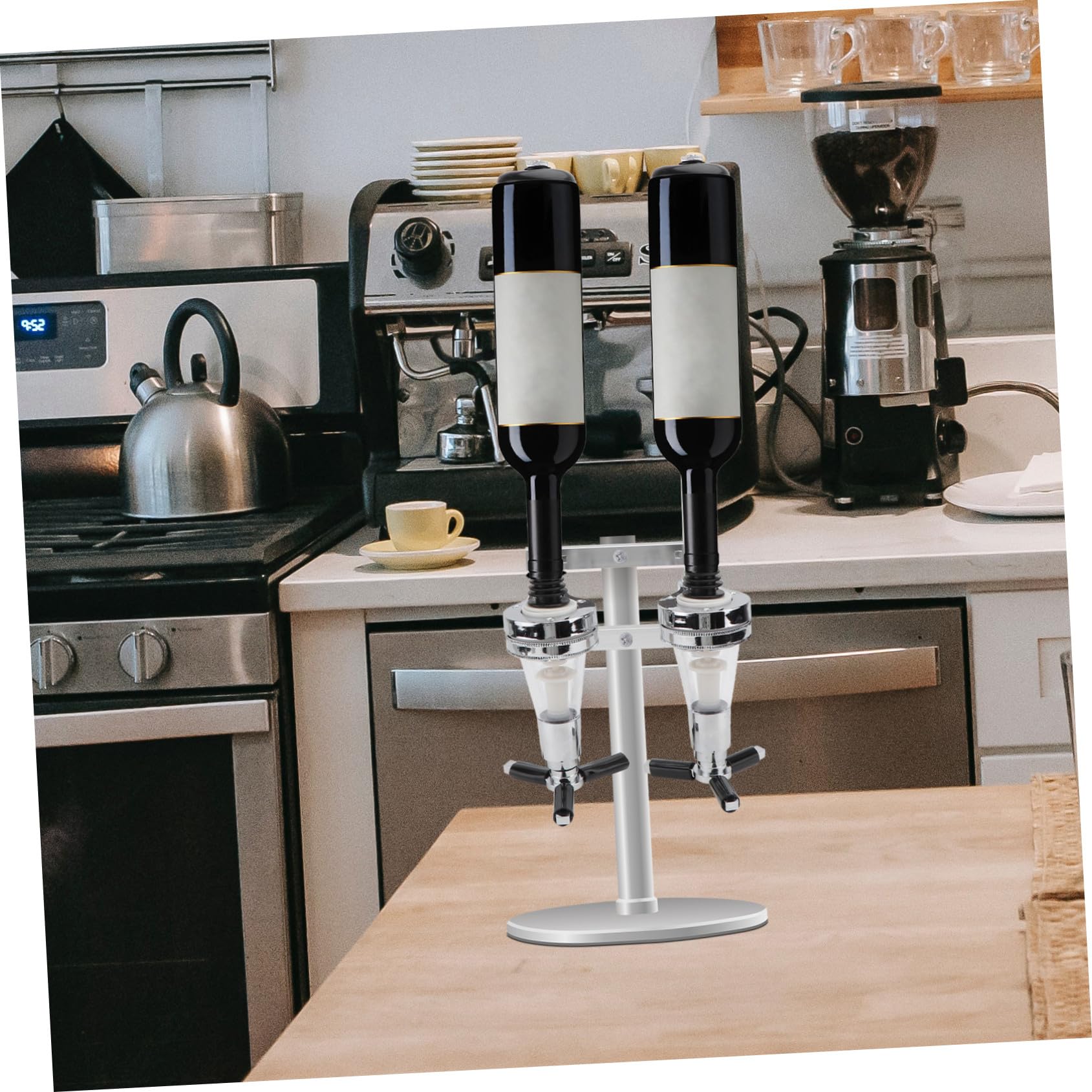 Mikinona Dispensador de Vino de Botellas Soporte de Pared para Bebidas Alcohólicas Dispensador Resorte para Cócteles