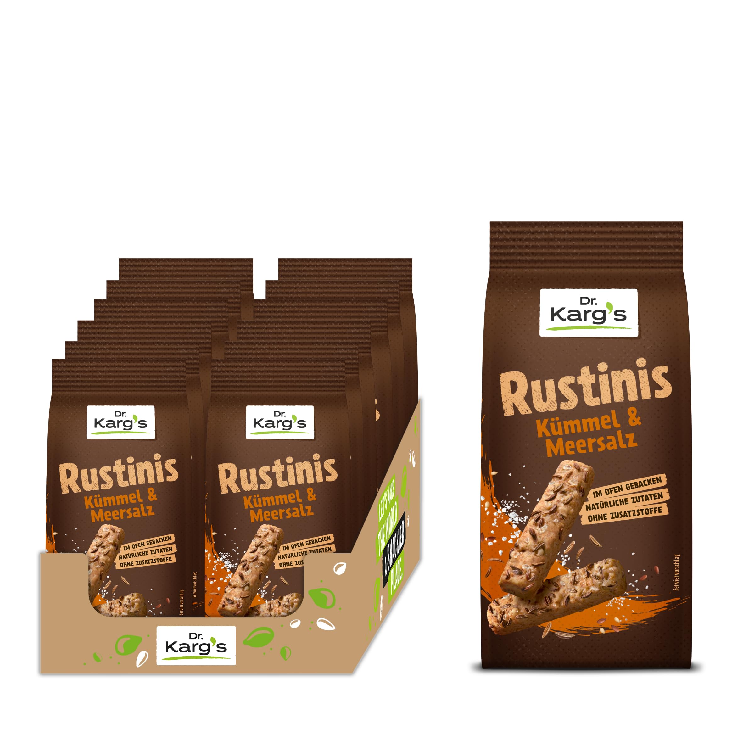 Dr. Karg’s Rustinis Vollkorn-Knabberei Kümmel & Meersalz 12x125g