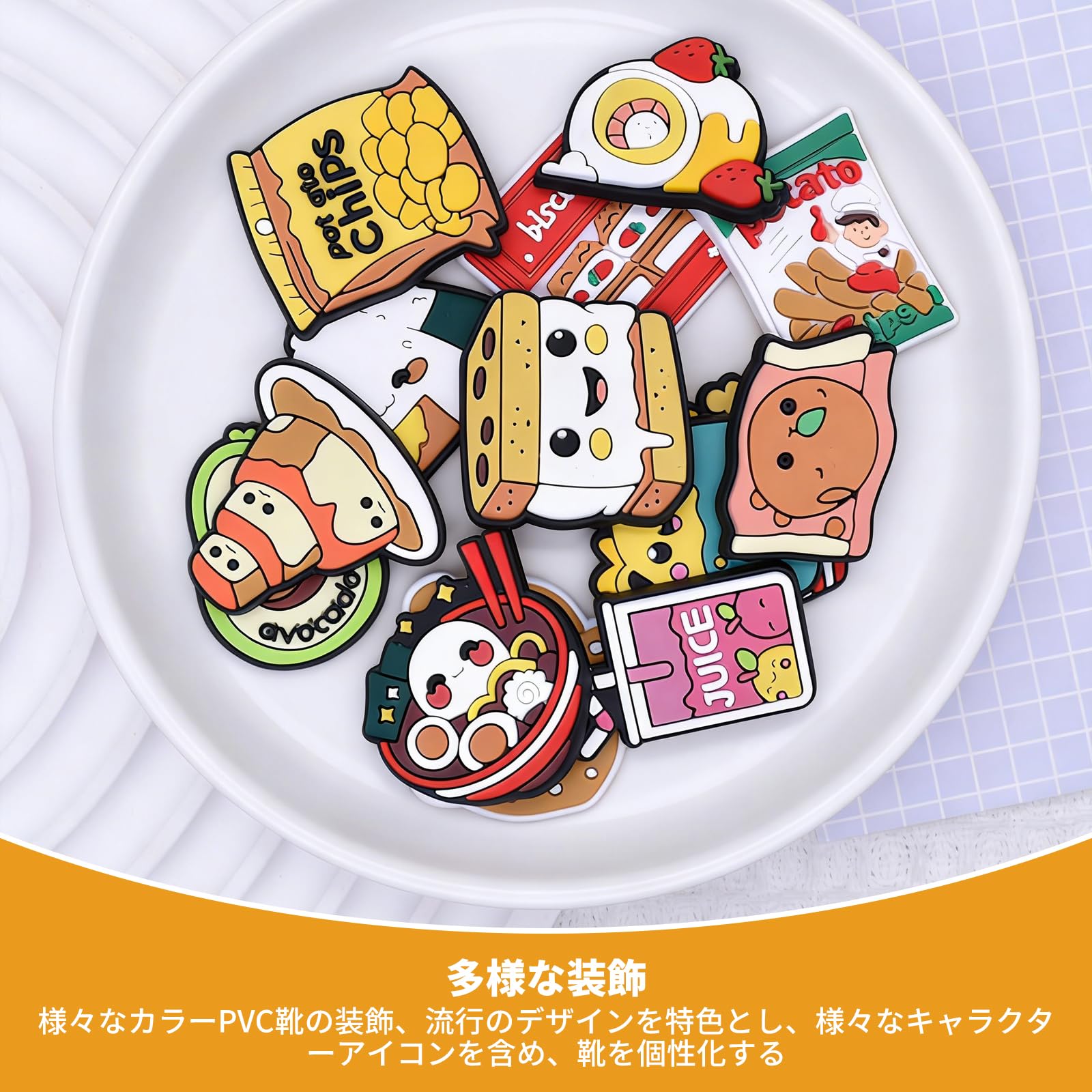 [Fish&Fairy] サンダルチャーム 立体シューズアクセサリー 取り外し クロッグ用装飾靴アクセサリー DIY 装飾靴バックル 靴のチャーム 男女兼用 - 2