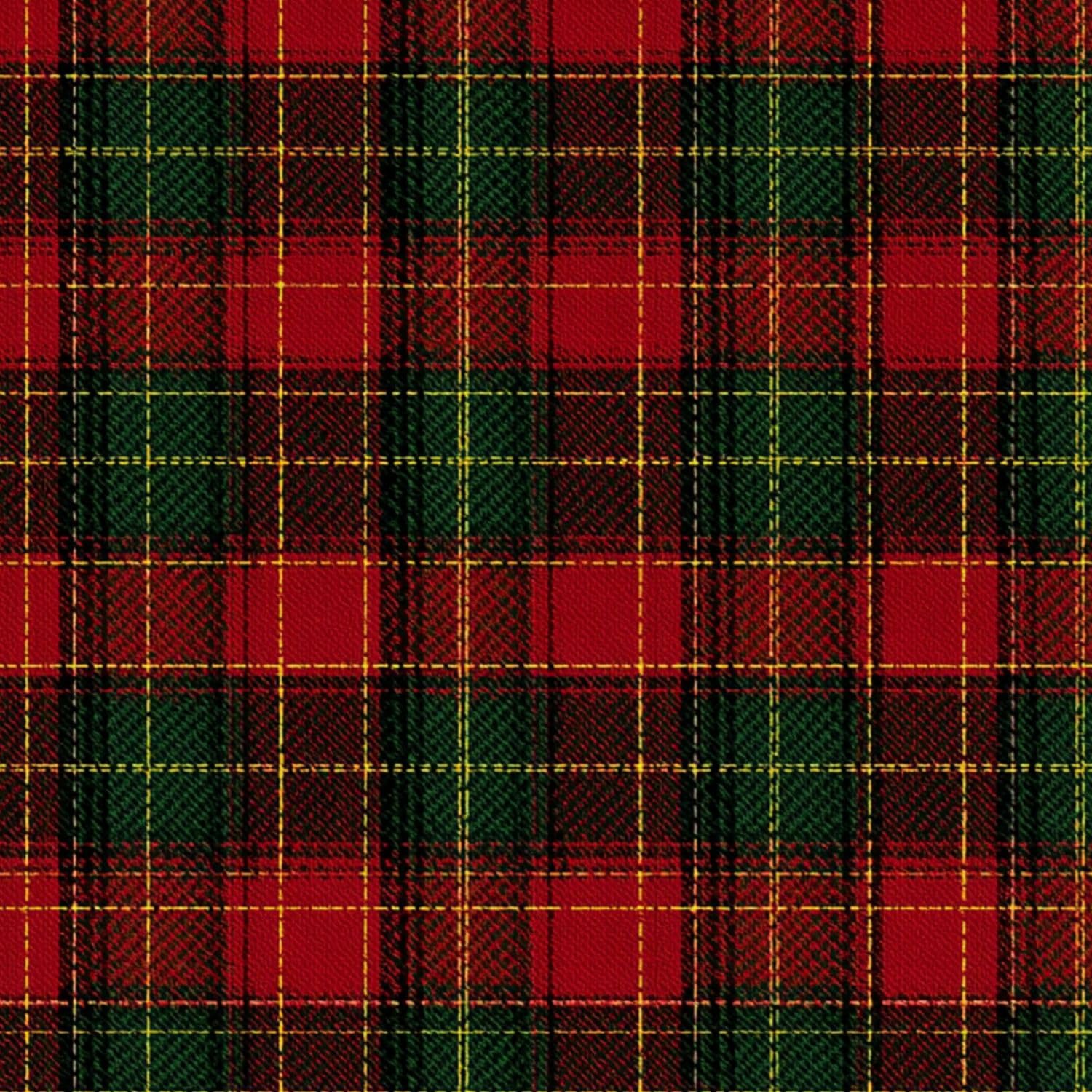 Deruinvaio Red/Green/Yellow Self Adhesive Feature Removable Classic Tartan Plaid Lines Peel And Stick Vinyl Wallpaper Roll, Sticky Lining Paper For Bedroom, Living Room, Kitchen Walls