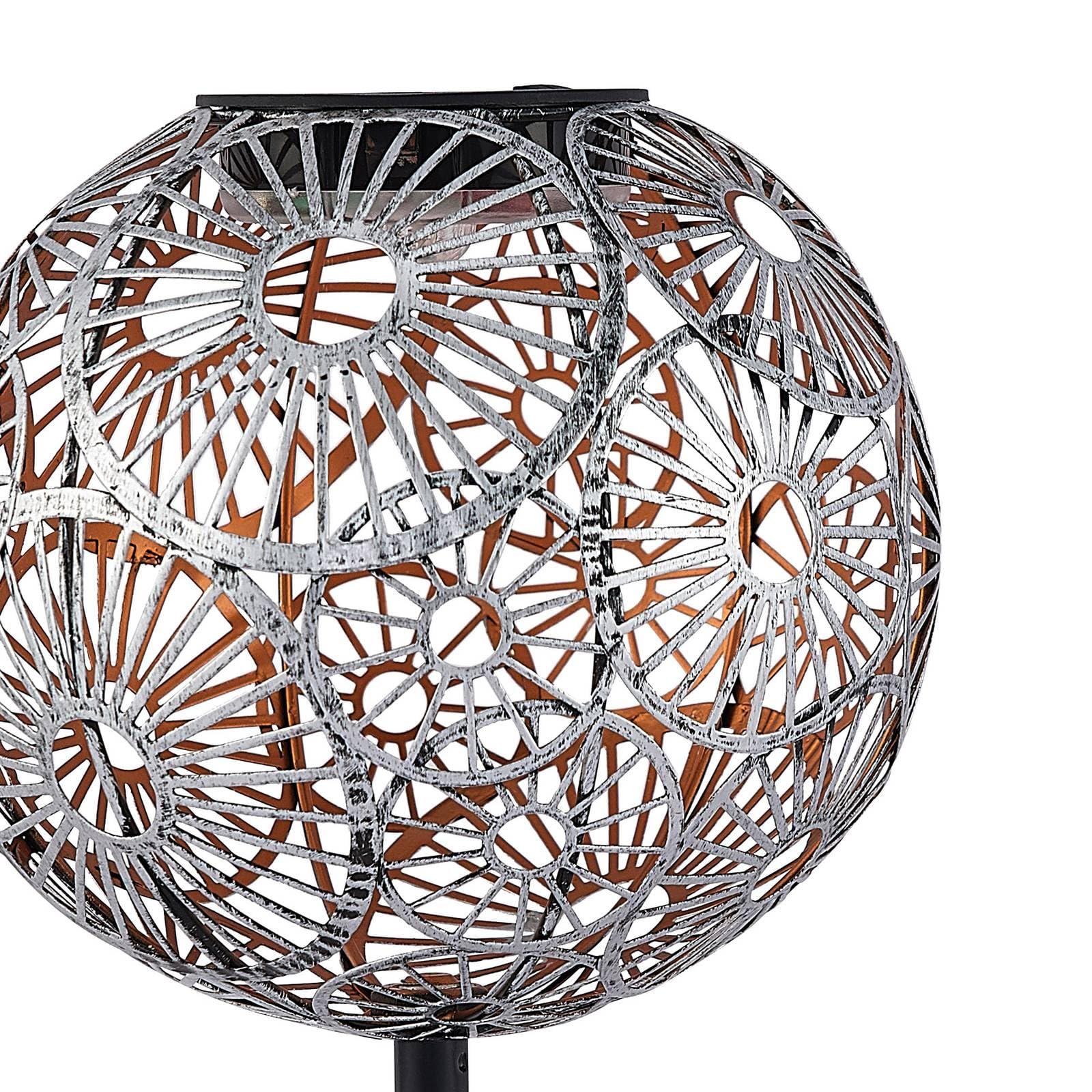 Lindby 3er Set LED Solarleuchte Vilani (spritzwassergeschützt in Alu aus Metall (3 flammig,) - Dekorationsleuchte Solarlampe