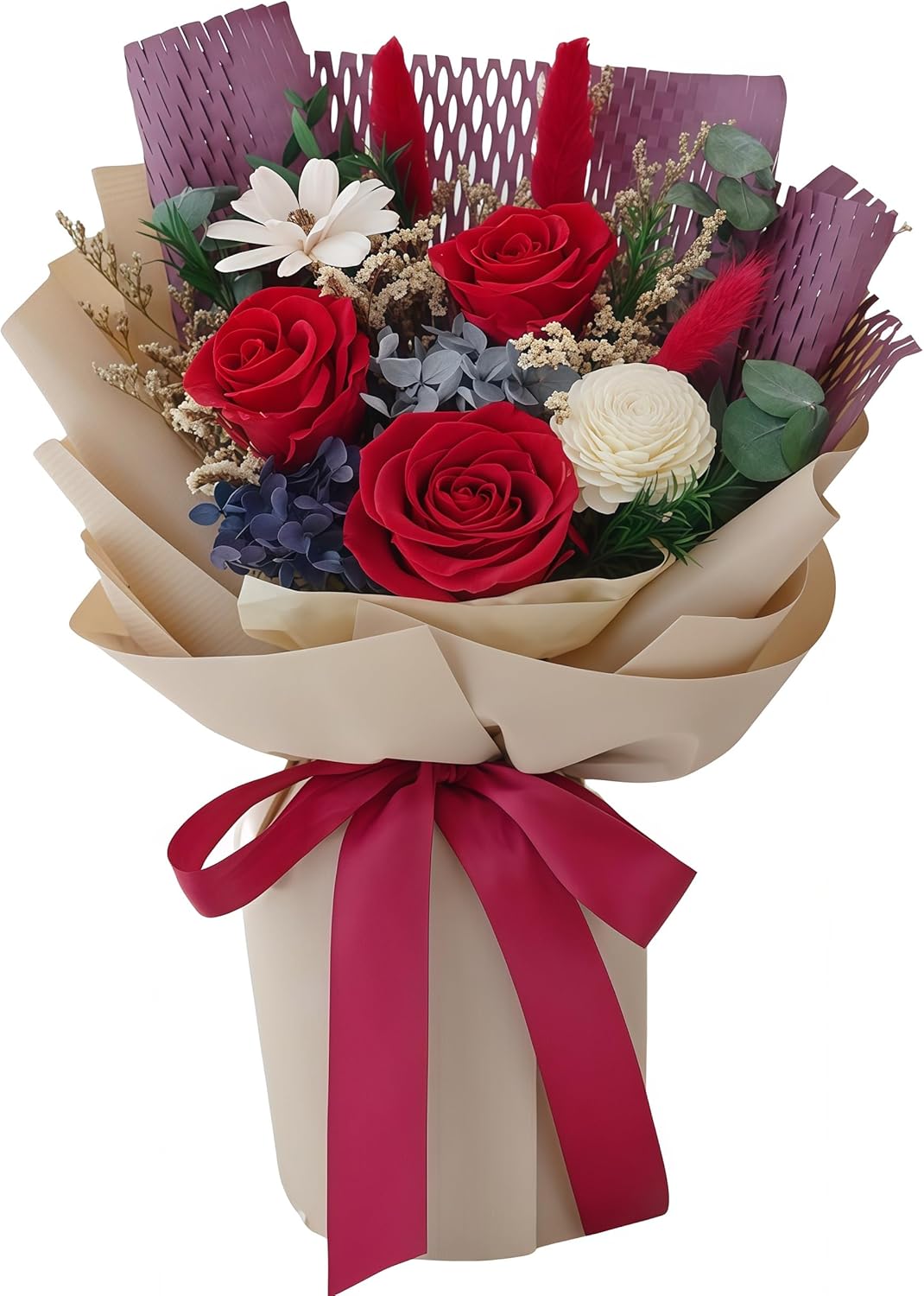 Valentines gifts for Women Her Mom Wife Girlfriend Grandma Preserved Flowers for birthday Mothers Day Anniversary Red Roses Bouquets flowers for delivery