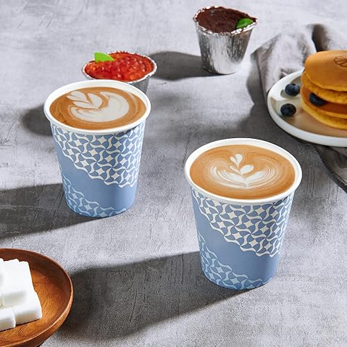 Miniatura 23 de MUCHII Tazas de café de papel de 16 onzas, vasos de papel desechables, 210 unidades, vasos de papel desechables para bebidas calientes, tazas