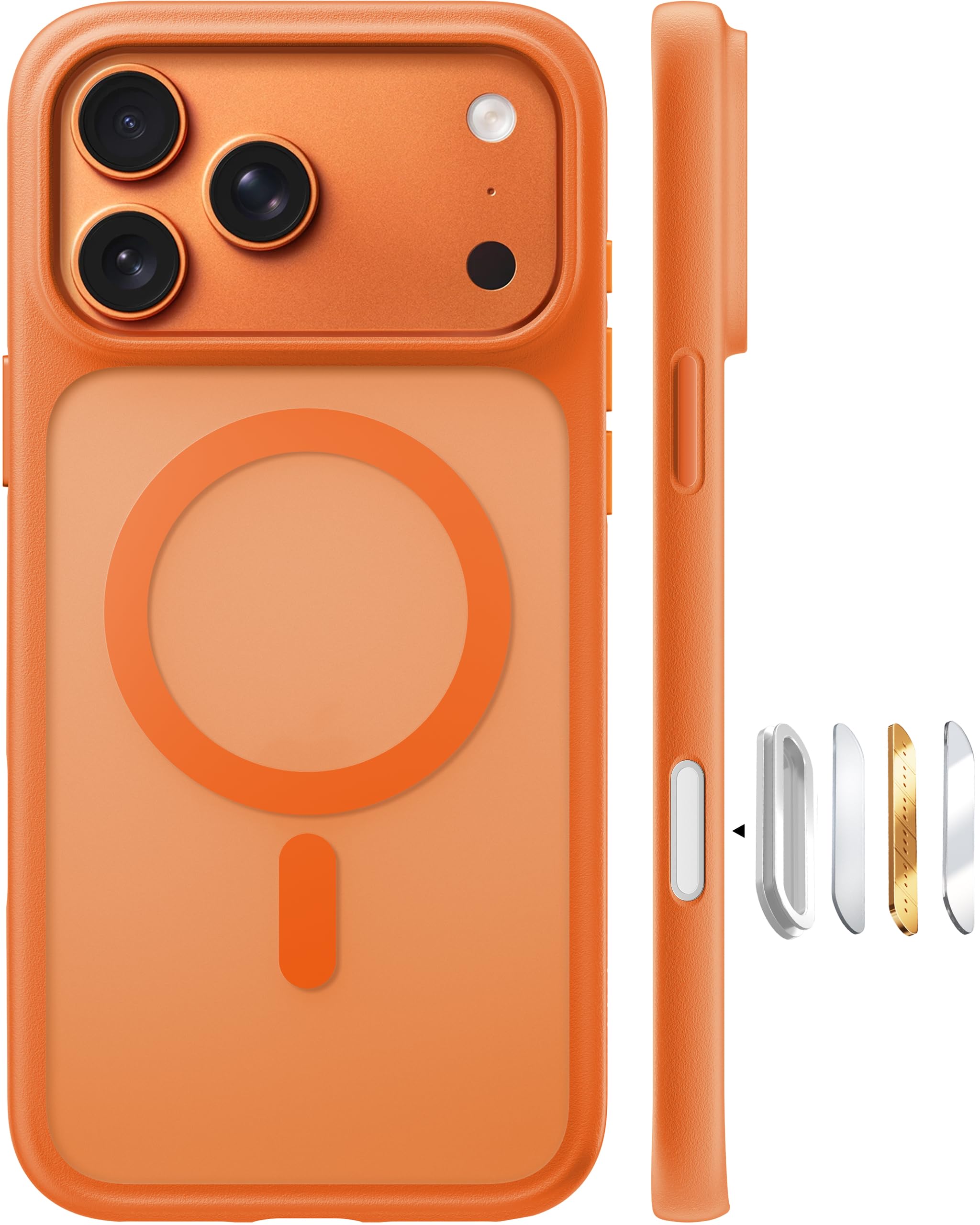 Photo 1 of **DIRTY**
TORRAS Stronger Magnetic & Shockproof for iPhone 17 Pro Max Case, Fit for MagSafe, Military Grade Drop Protection, Camera Control, DIY Button, Slim for iPhone 17 Pro Max Case Translucent Orange