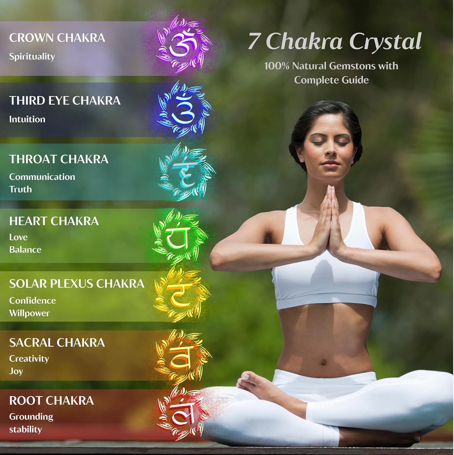 MYDAYS&DESIGN 18Pcs Crystals and Healing Stones Set in Rattan Box, 17 Raw Chakra Stones, 1 Amethyst Tree, Guide for Beginners, Meditation Yoga Home Decor, Gifts for Women Mom