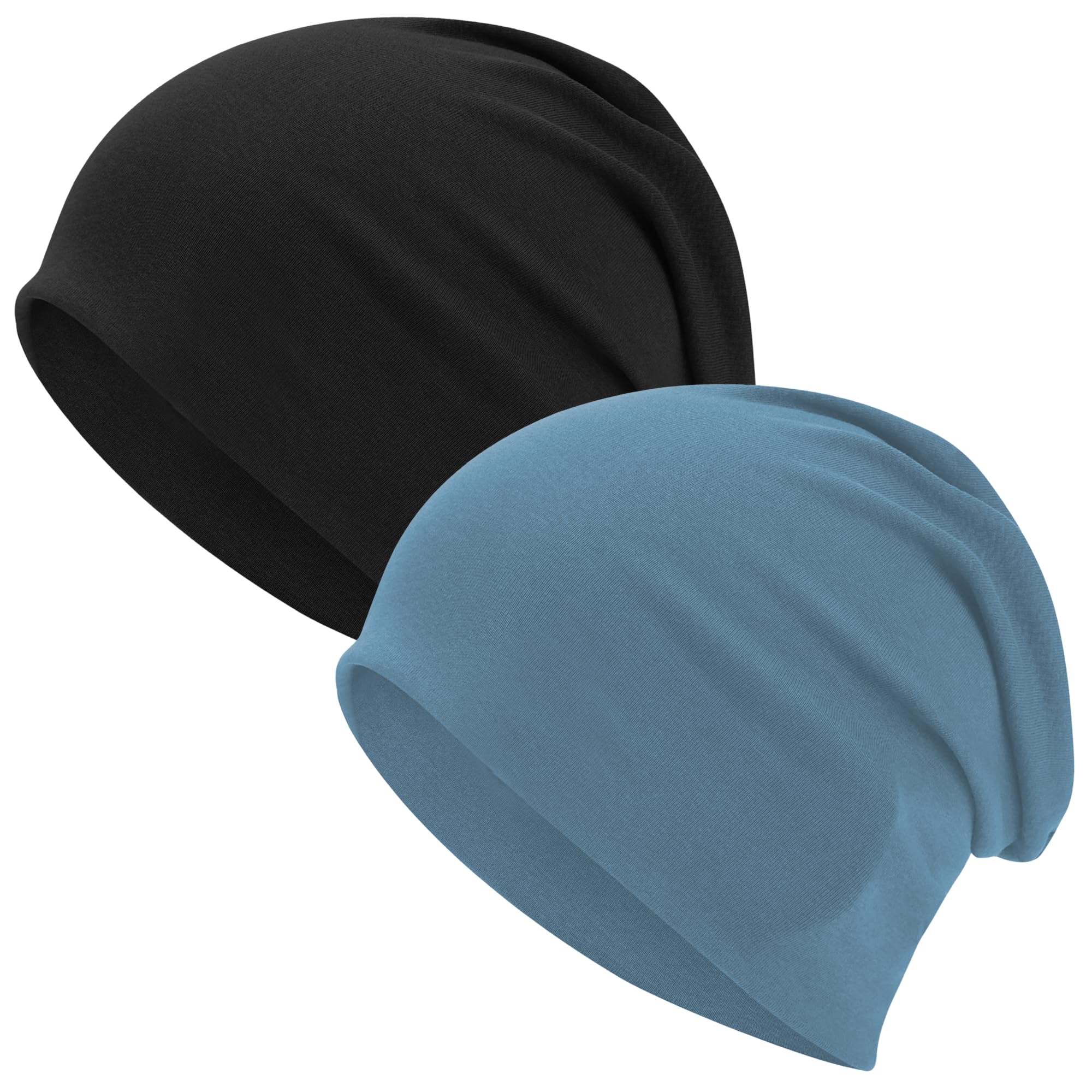 ROYBENS 100% Cotton T-Shirt Beanie for Women Men Slouchy Beanies Soft Hipster Daily Hat Lightweight Skull Cap — view 14