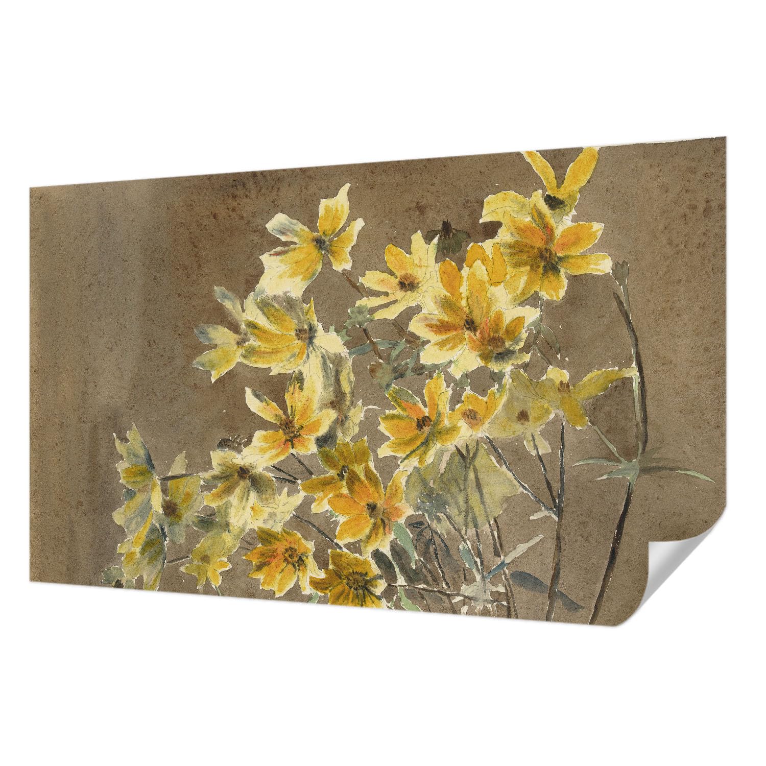 Revêtement mural autocollant panoramique 416x254 cm motif bouquet ensoleillé