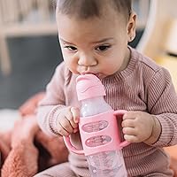 Vista 6 de Dr. Brown's Milestones Wide-Neck Sippy Straw Bottle with 100% Silicone Handles and Weighted Straw & Milestones Narrow Sippy Straw Bottle