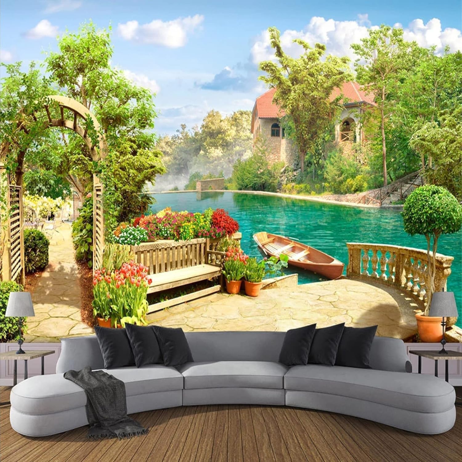 Papier peint 3d moderne paysage urbain mural personnalisé toute taille pour bureau