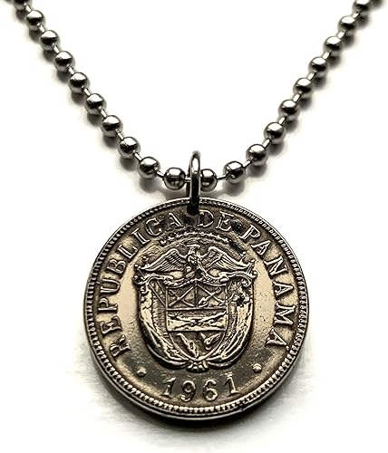 1961 Panama 5 Centavos coin pendant escudo Panameño San Miguelito Las Cumbres La Chorrera Tocumen Pacora Arraiján David Vista Alegre Santiago de