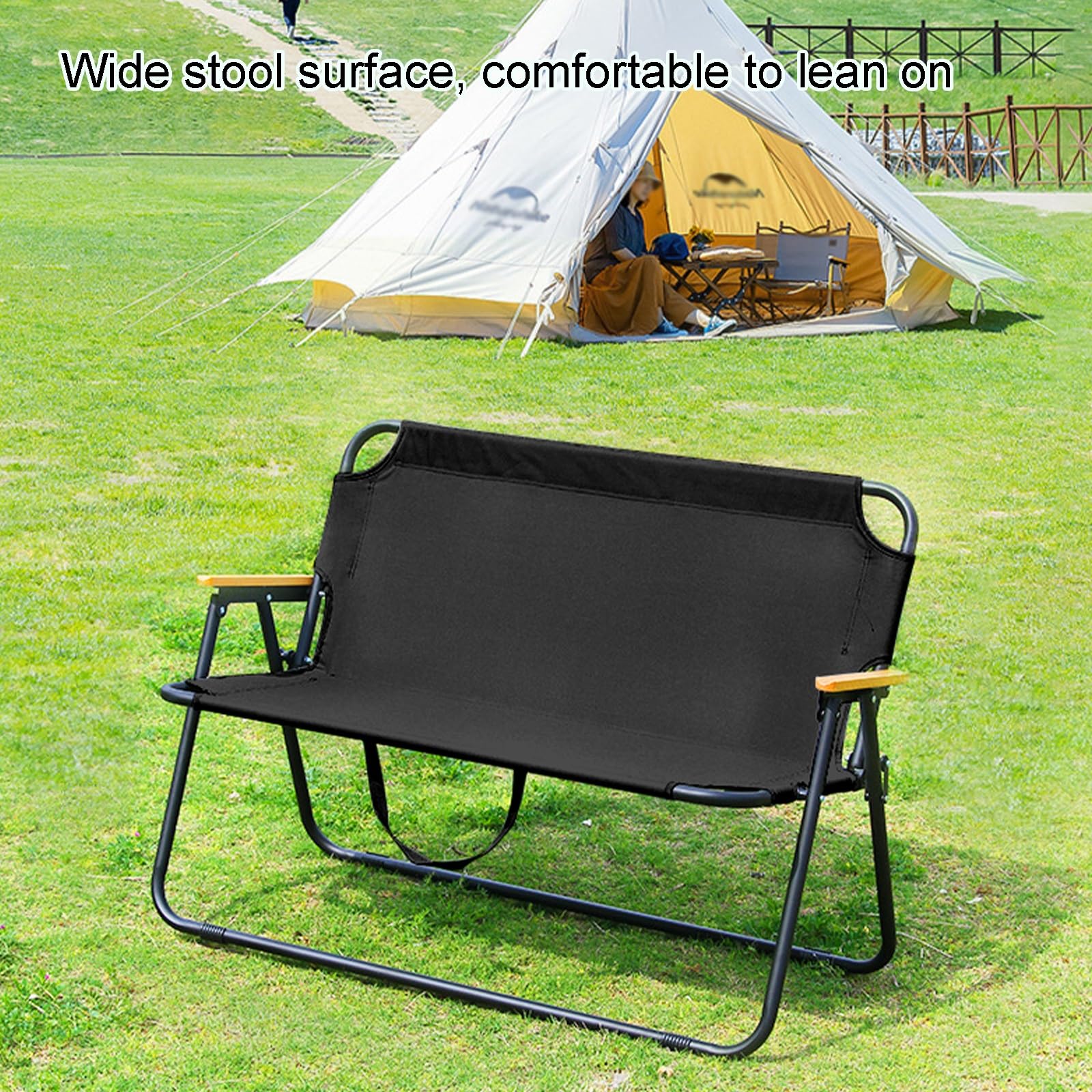 Chaise pliante portable pour le camping et la pêche, légère et confortable avec sangle réglable pour les événements en plein air et les réunions de famille