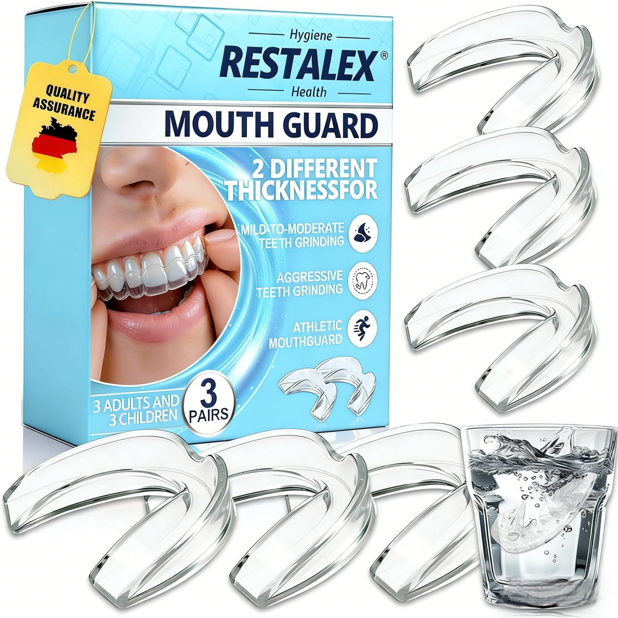 6 Piezas 2 TamañOs FéRulas Descarga Bruxismo, Protector Bucal Para Dormir, Kit De ProteccióN Dental, Reduce Ronquidos, Mejora La Del SueñO Y Reutilizable — view 7