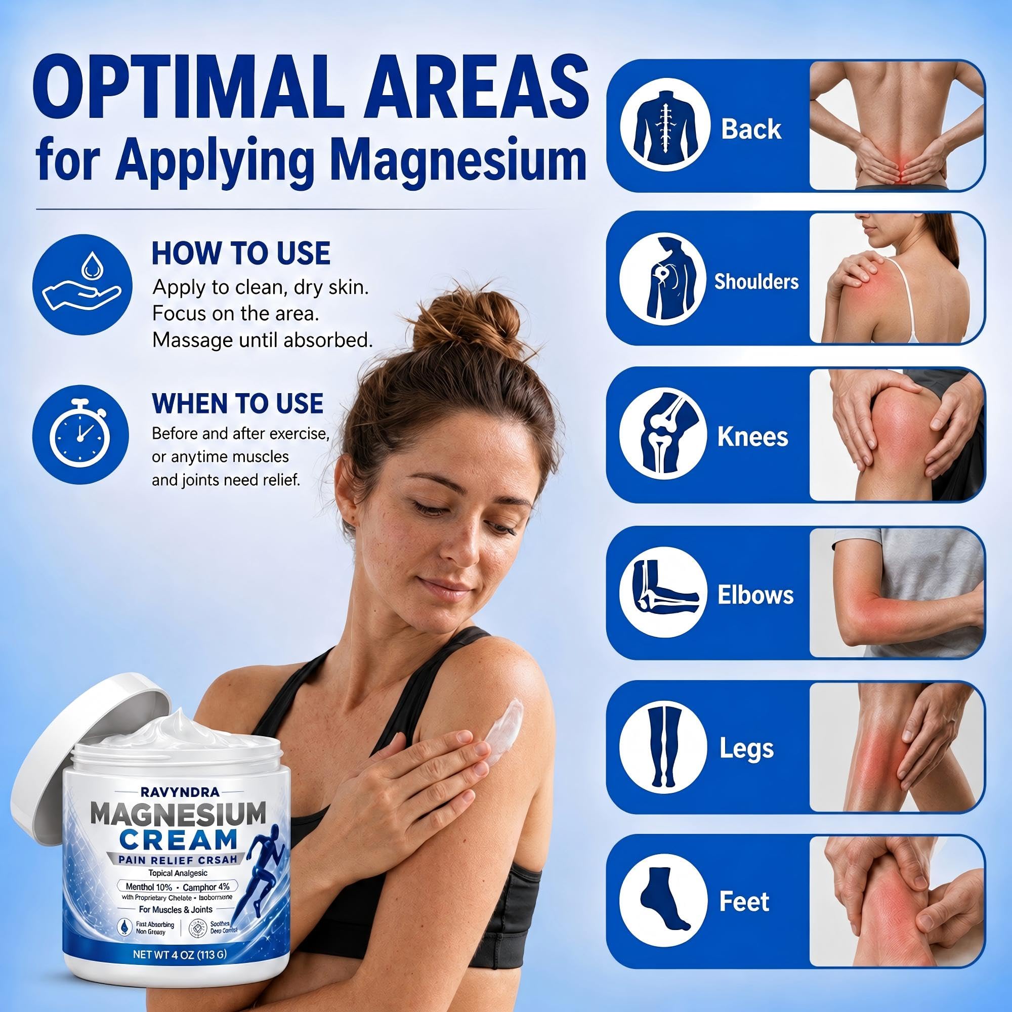 Magnesium Cooling Pain Relief Cream, 4 oz — Amazon image 4