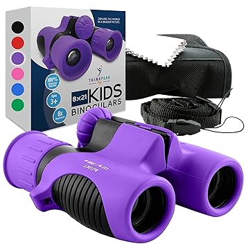 Think Peak Toys Binoculars for Kids, Toy for Sports and Outdoor Play, Spy Gear and Learning Gifts for Boys & Girls, Purple