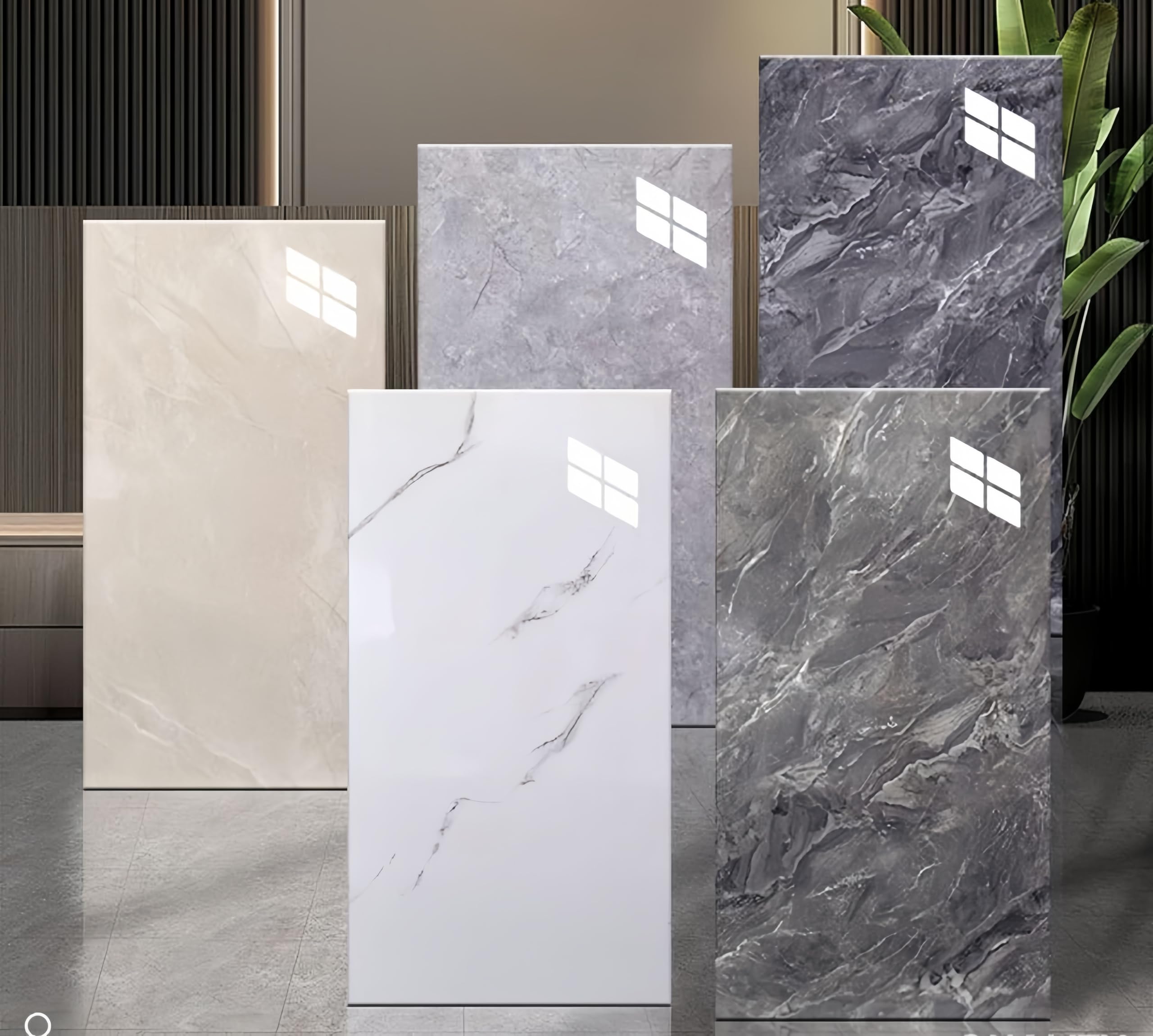 Peel and Stick Imitation Ceramic Tile Wall Stickers Decoration Living Room Background Bathroom Kitchen Waterproof and Oil Resistant Aluminum-Plastic Panel 11.8 * 23.6 inches 10 PCS (White) - Image 3