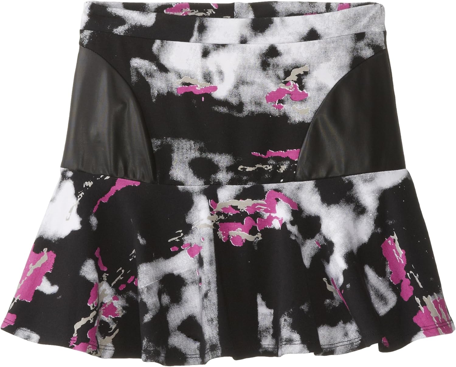 Flowers by Zoe Big Girls' Tiedye Skirt with Pleather Front