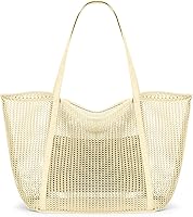 Vista 1 de KALIDI FANCY FOREST Bolsa de asas de malla de playa, bolso de hombro para mujer MAX 27L Bolsa de comestibles