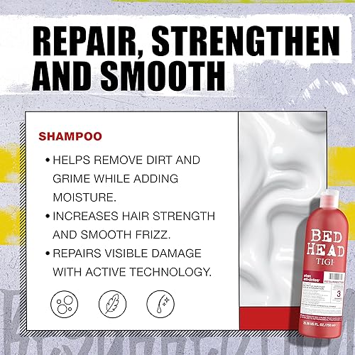 Miniatura 4 de Tigi Bed Head Urban Anti+dotes Resurrection Champú y acondicionador de daño Nivel 3, 25.36 onzas (paquete de 2)