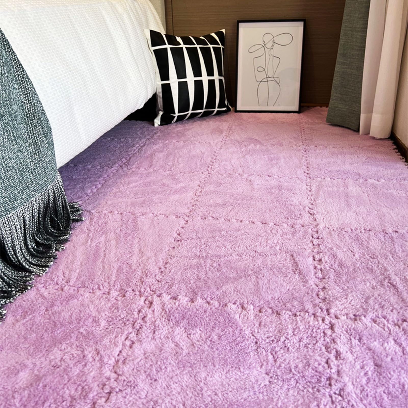 Dalles en mousse violettes épaisses pour créer un coin de jeu sécurisé et chaleureux