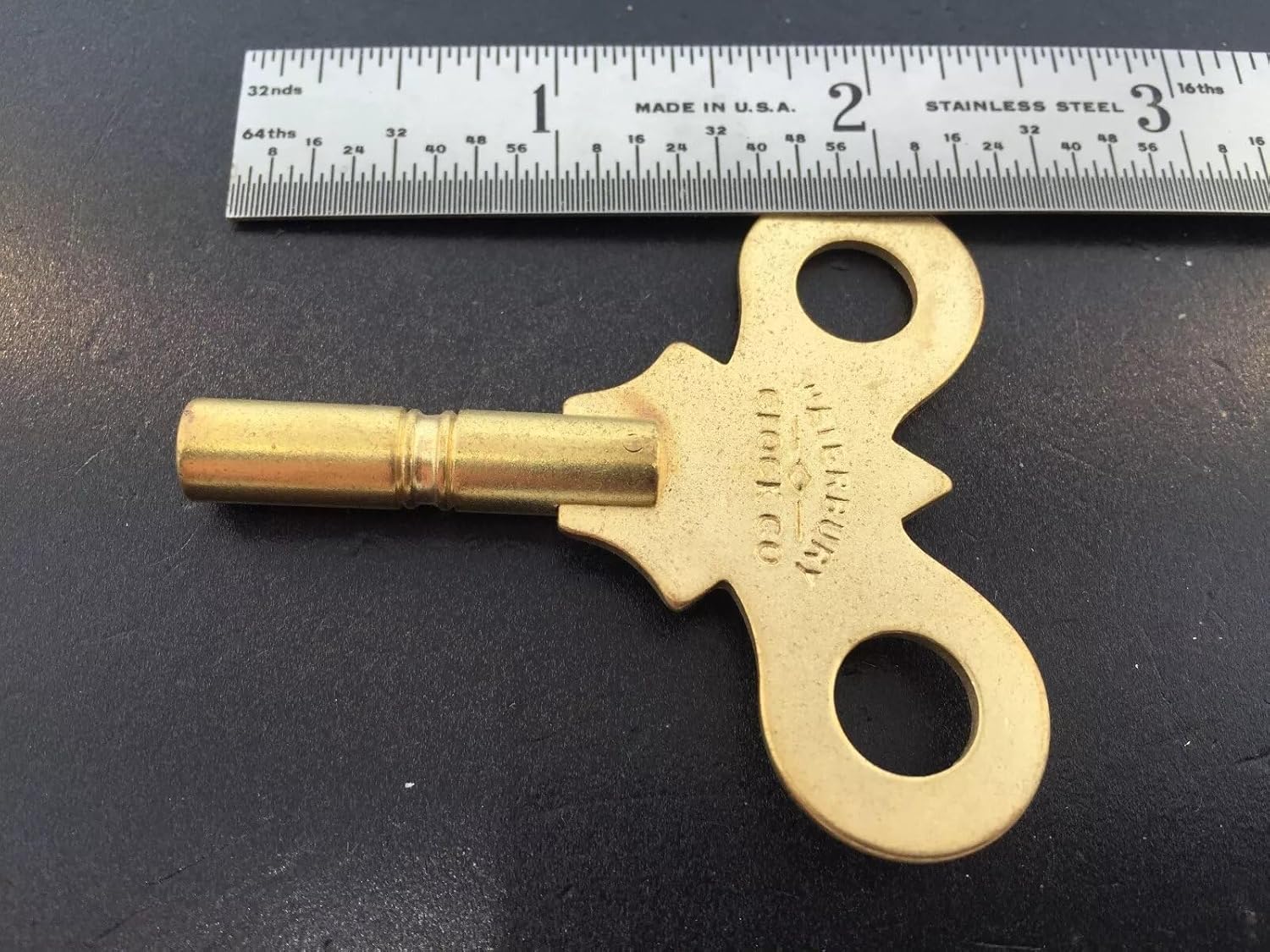 Antique Waterbury Clock Key #6 Key 3.6mm New Solid Brass
