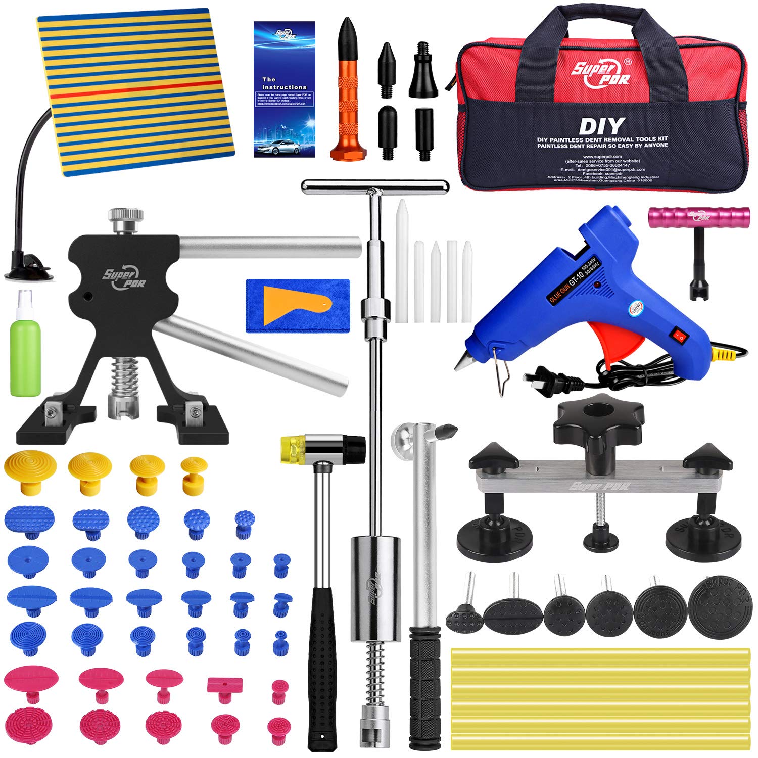 Buy PDR Auto Paintless Dent Repair Kits, Car Dent Puller with Bridge ...