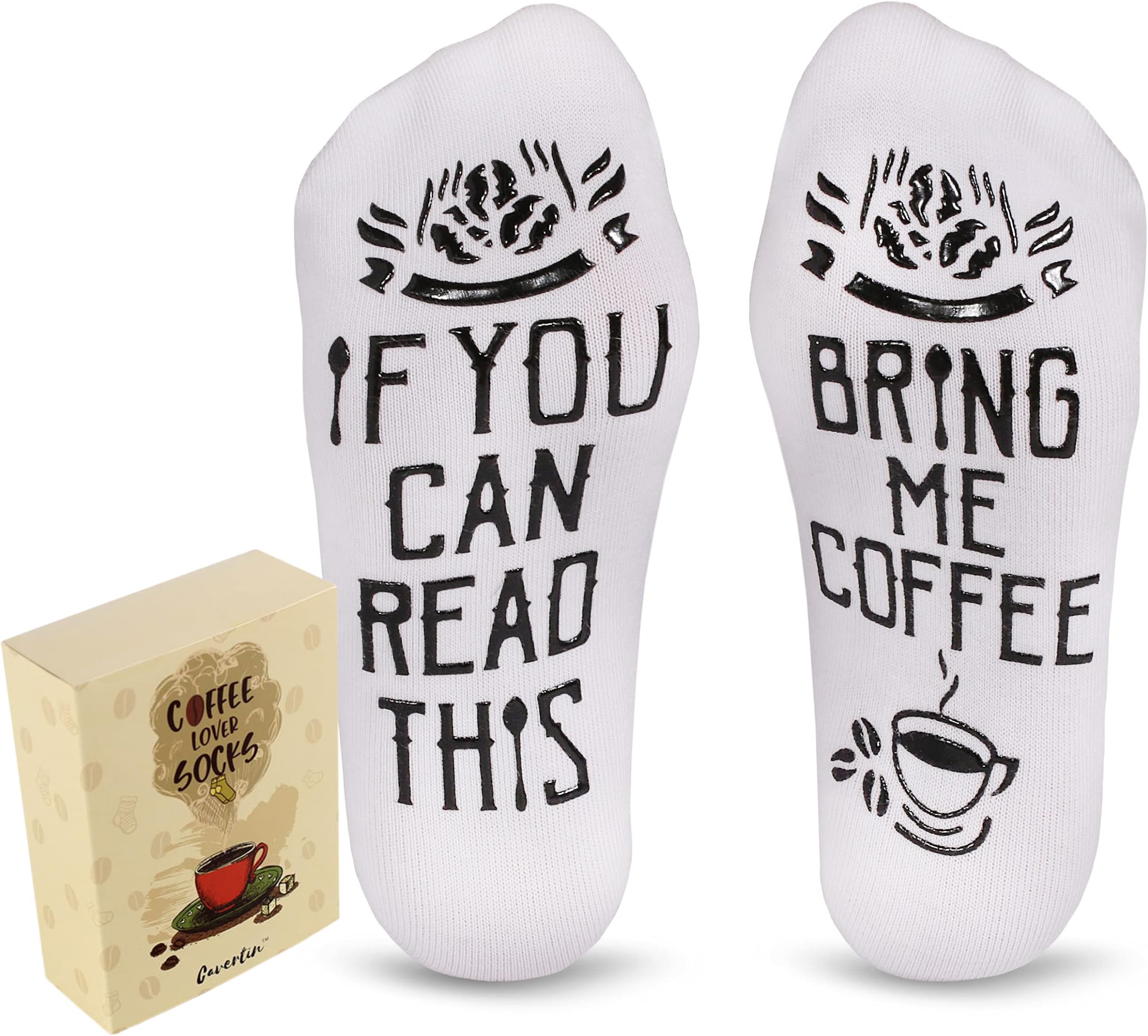 Cavertin Women's Novelty Chocolate Socks Coffee Socks Gifts for Her Christmas (Coffee)