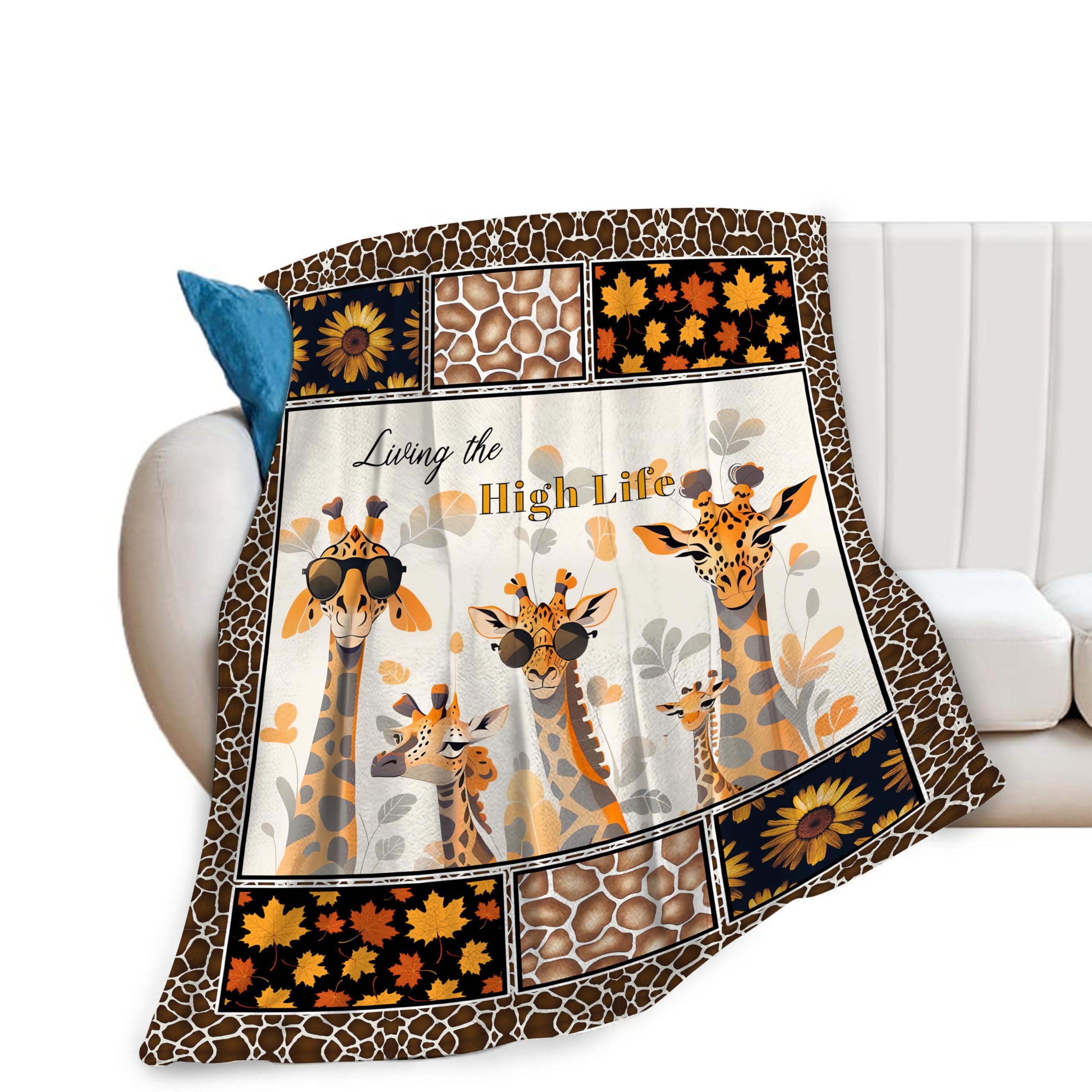 Giraffe Lover's Soft Warm Cozy Flannel Fleece Plush Blanket - 50"X60" for Kids & Adults