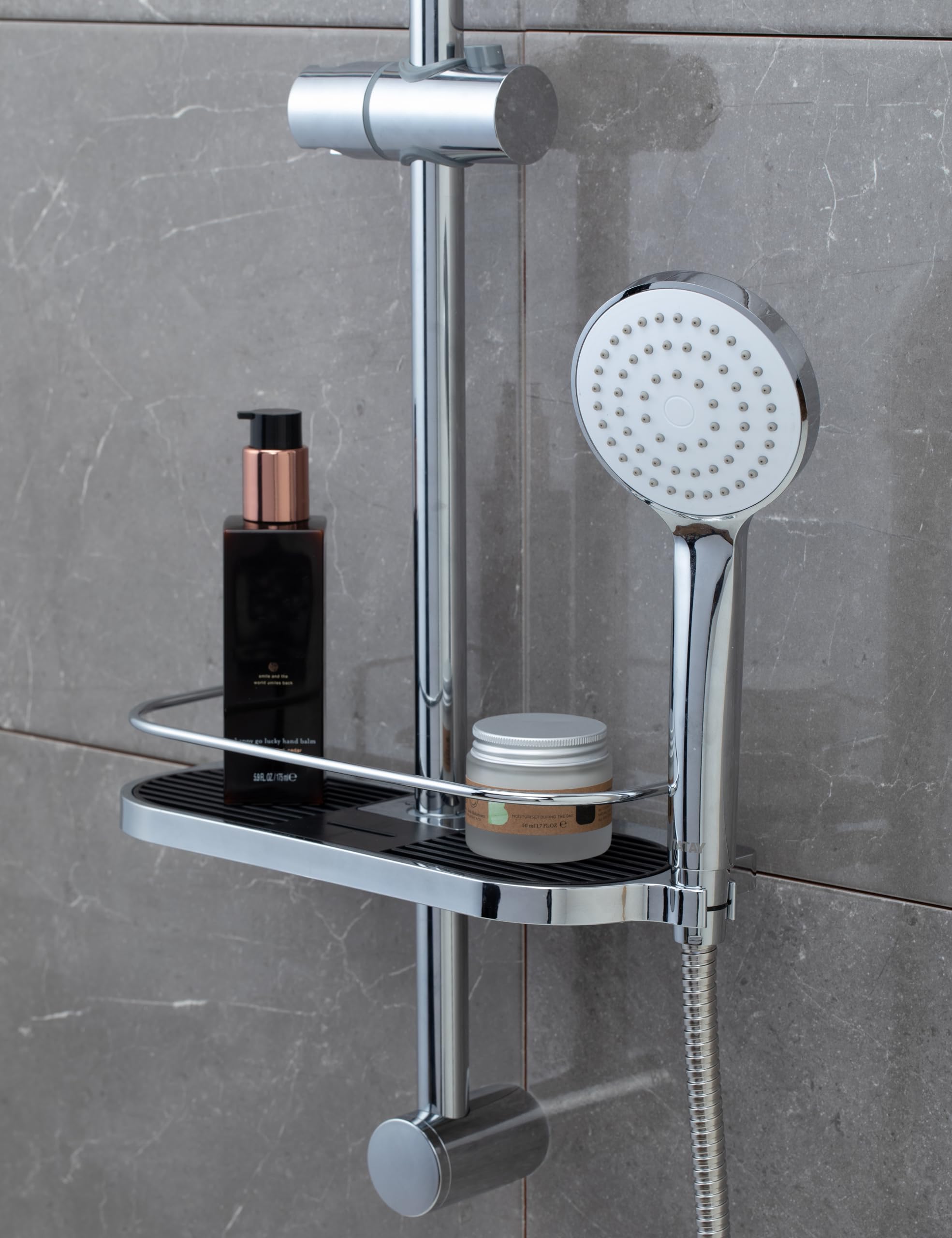 TATAY Shower Set Marina, Includes Shower Head and Hose, Water Saving Shower Head, 1,5m Long Hose, Chrome. Measures: 16 x 8 x 30 cm - Image 4