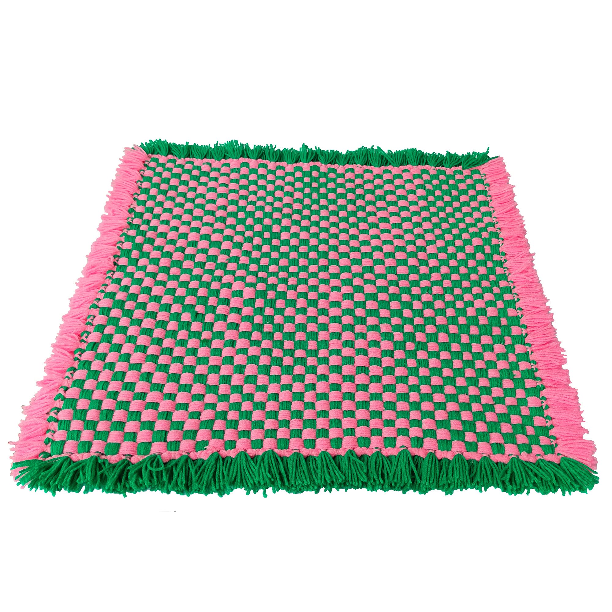 Woolen Puja Mat - Handmade Prayer Mat -12