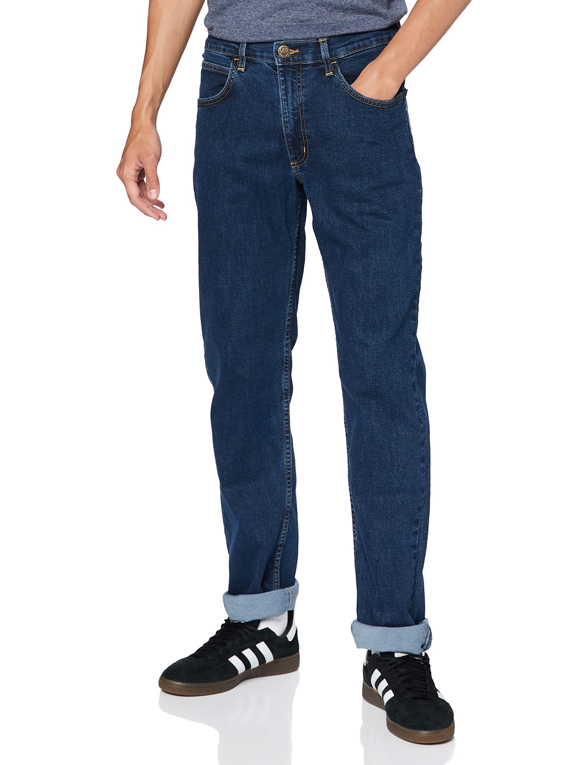 Lee Men's Brooklyn Jeans, Dark Stonewash, 34W/ 32L