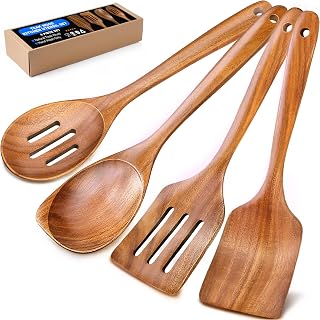 Wooden Spoons Cooking 4 Natural Premium