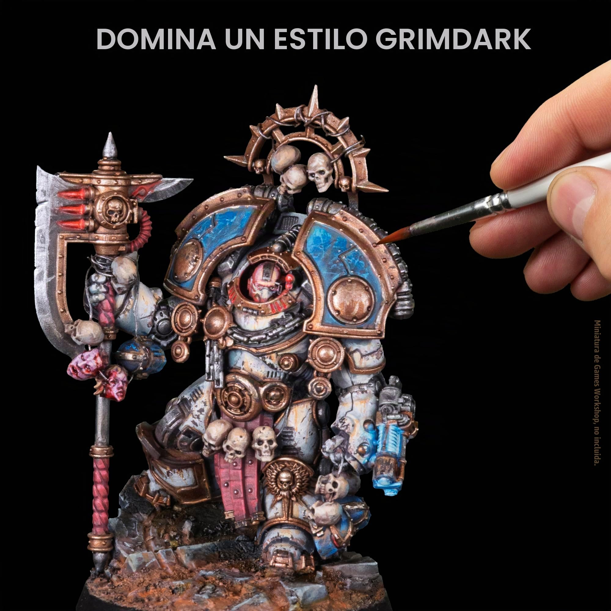 The Army Painter, Masterclass John Blanche Volume 3, 8 x 18 ml | Warpaints Fanatic, 2 lavados y 1 lámina de arte, para miniaturas wargame