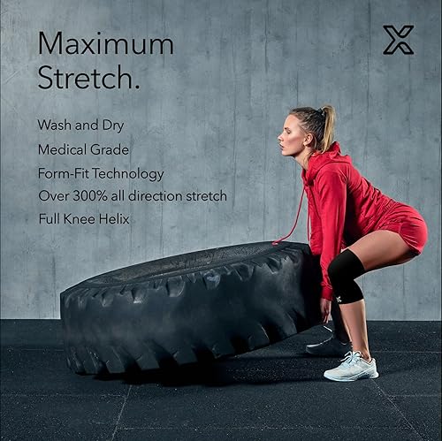 Miniatura 10 de Body Helix Rodillera de compresión completa para aliviar el dolor de rodilla, artritis, menisco, hinchazón, ACL, esguinces, rodillera para mujeres y