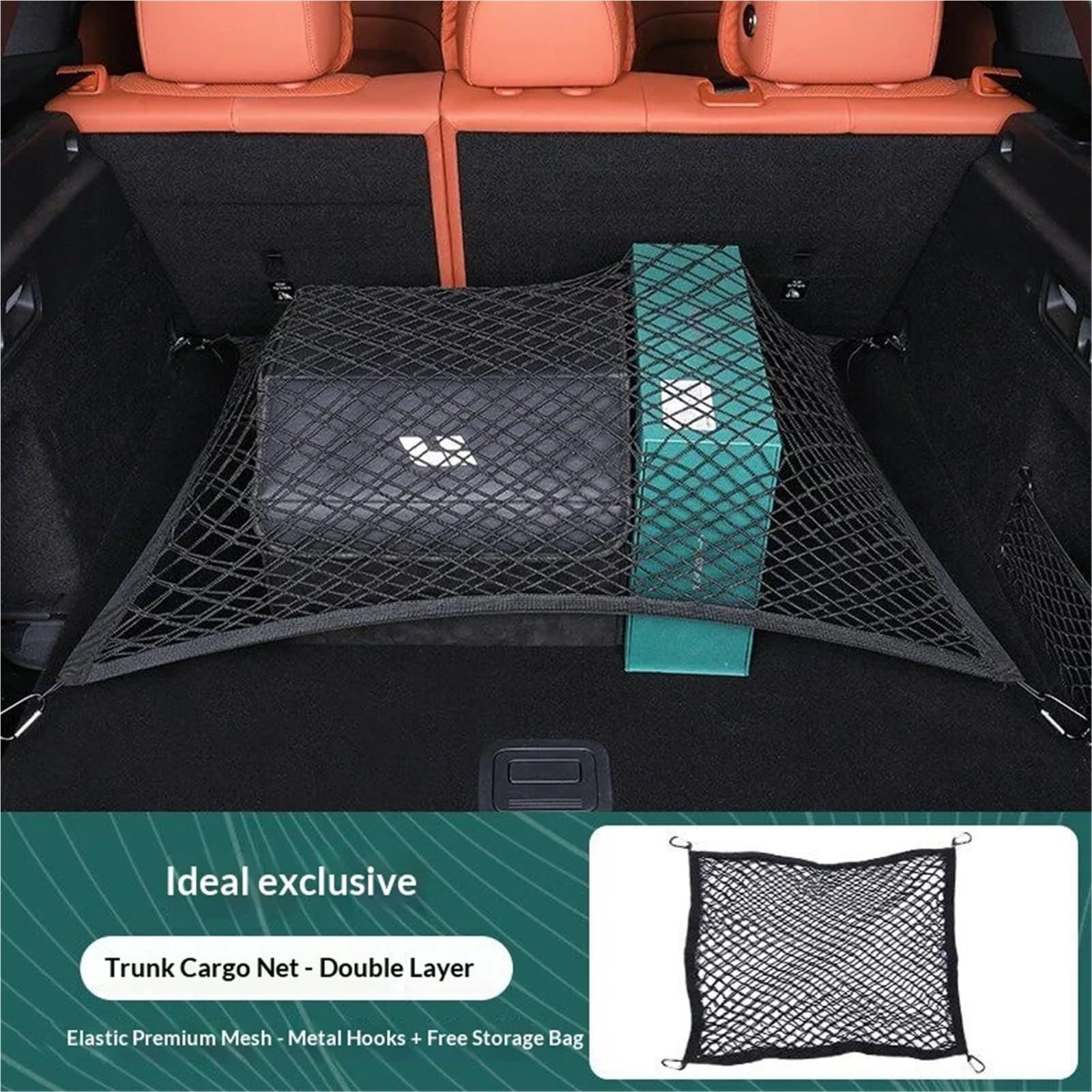 Rete portaoggetti Auto Cargo Net for Car Specialized Trunk Fixed Luggage Storage Organizer Mesh Bag Auto Interior Holder(L6 L7 L8 L9-A)