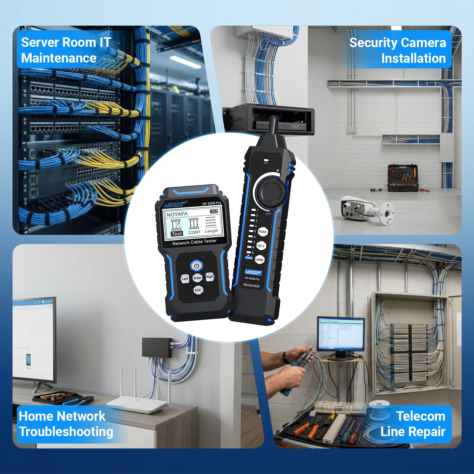 Upgrade Network Cable Tester mit PoE, Kabellängentest