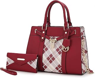 MKF Crossbody Tote Bag for Women & Wristlet Wallet Purse Set – PU Leather Top-Handle Satchel Shoulder Handbag