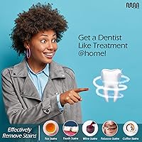 Vista 2 de MasterMedi Tiras blanqueadoras dentales, tira blanca no sensible para blanquear los dientes, 14 tratamientos