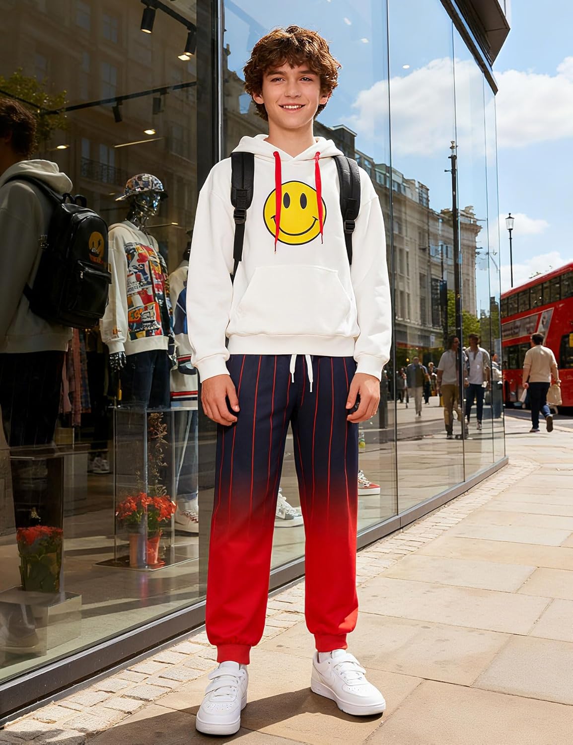 UNICOMIDEA 6-16T Boys Pants Funny 3D Graphic Cool Casual Sweatpants Joggers with Drawstring - Image 4