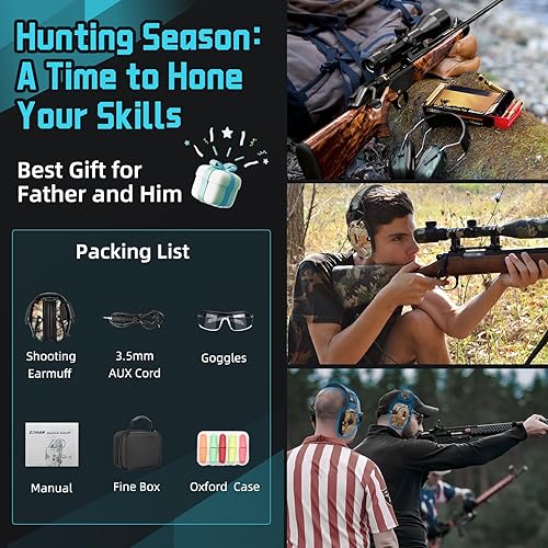 Vista 43 de ZOHAN EM054 Electronic Ear Protection for Shooting Range with Sound Amplification Noise Reduction, Ear Muffs for Gun Range Electrónico-azul y púrpura