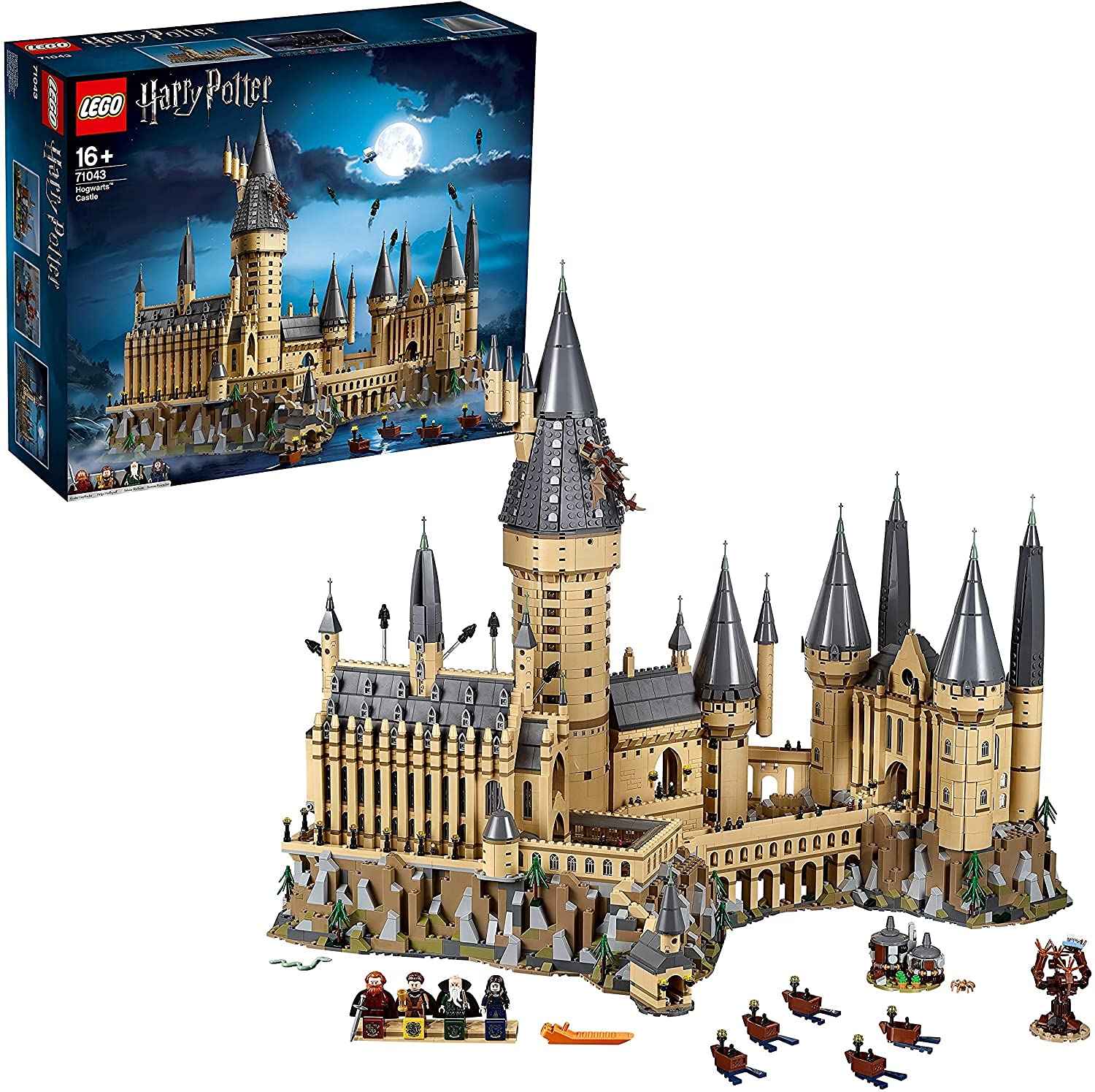 LEGO Harry Potter Zamek Hogwart 71043 | Model zamku, zestaw kolekcjonerski, prezent dla fana Harry’ego Pottera 16+, zestaw klocków konstrukcyjnych, 6020 elementów