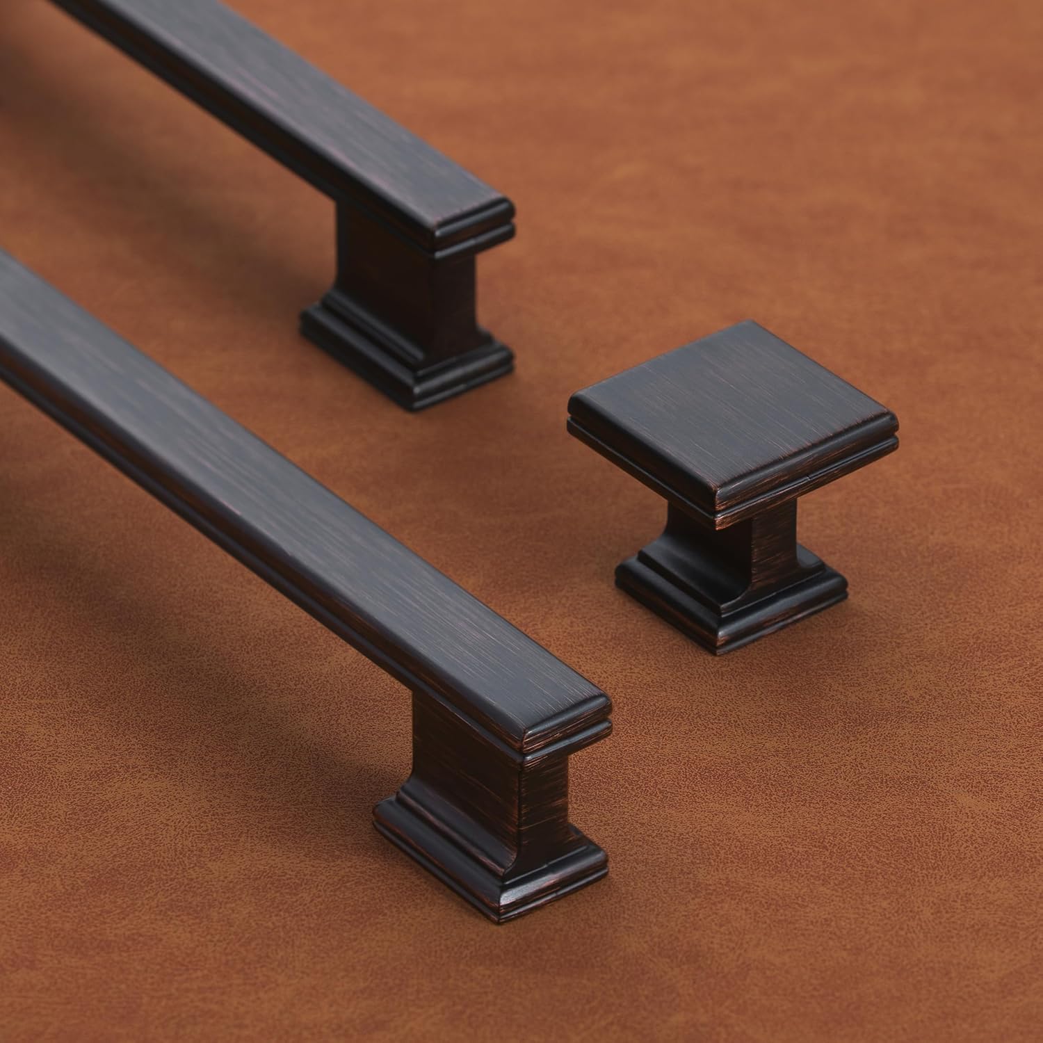 HESTIA HARDWARE 10 Pack 6 1/4 Inch Drawer Handles Oil Rubbed Bronze Cabinet Pulls | Vintage Cabinet Pulls, Oil Rubbed Bronze Cabinet Handles | Kitchen Cabinet Hardware (Z28.160mm.10.L)