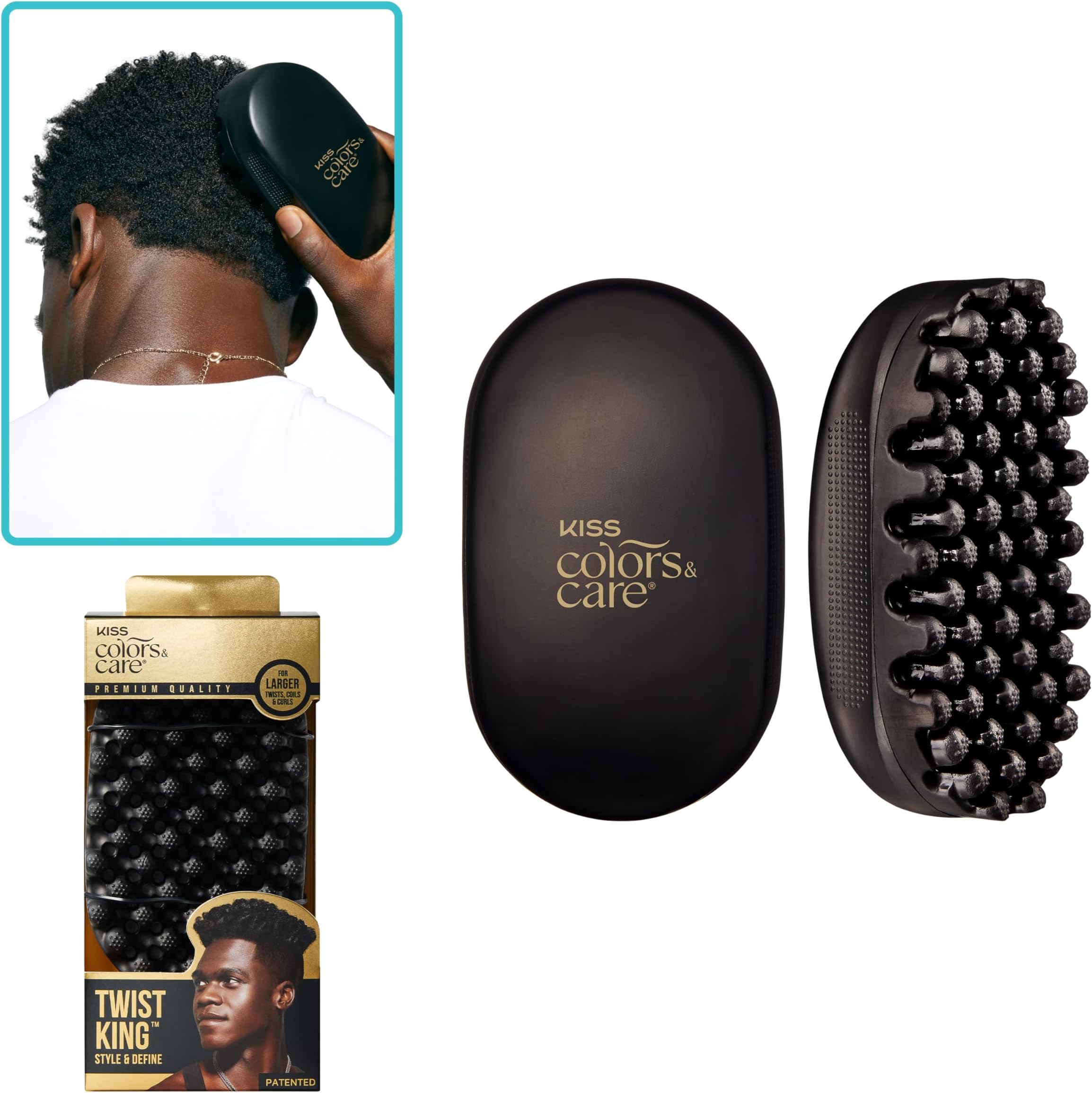 Twist King - Premium Twist Tool, Long-Lasting Durable, 2X Longevity, Defines Twists, Professional Quality, Quick & Easy Styling, Washable, Black, 0.53 pounds (KTWS04)