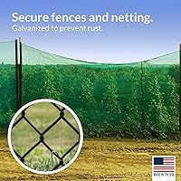 Vista 6 de Pinnacle Mercantile Paquete de 60 Estacas de Jardín de Metal para Vallas de Jardín, Ganchos para Vallas, Estacas para Decoración de Navidad, Hechas