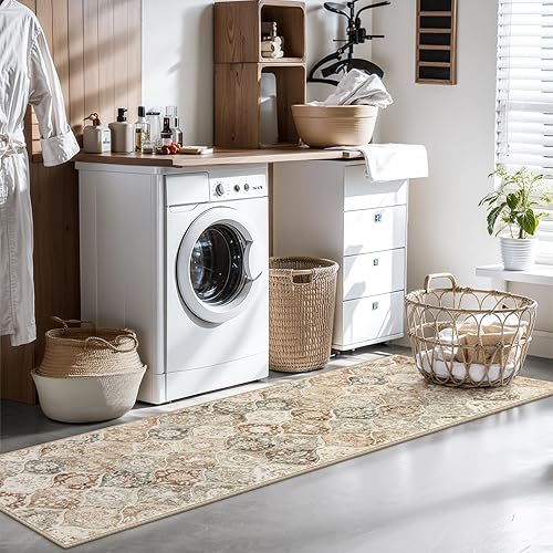 Vista 221 de Lahome - Alfombra de marroquí tejida, alfombra para cocina, pasillo, antideslizante, pasillo para entrada, pasillo de lavadero, dormitorio, 274 x
