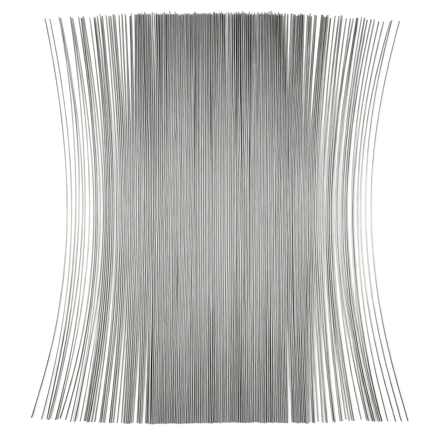 BEZHO 100 Pieces of Floral Wire, 40 cm x 0.45 mm – Florist Wire, Stem Wire, Craft Wire for Floral Arrangements & Bouquets (Silver)