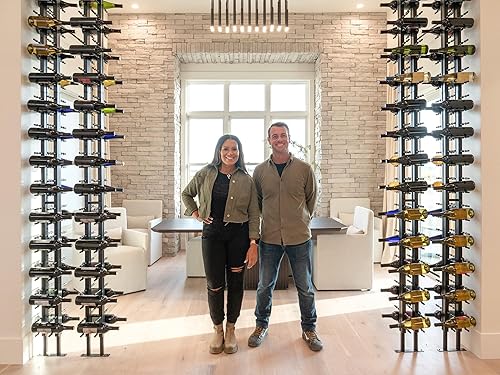 Miniatura 5 de Ultra Wine Racks Expositor de montaje de piso a techo (1 lado, triple profundo, negro)