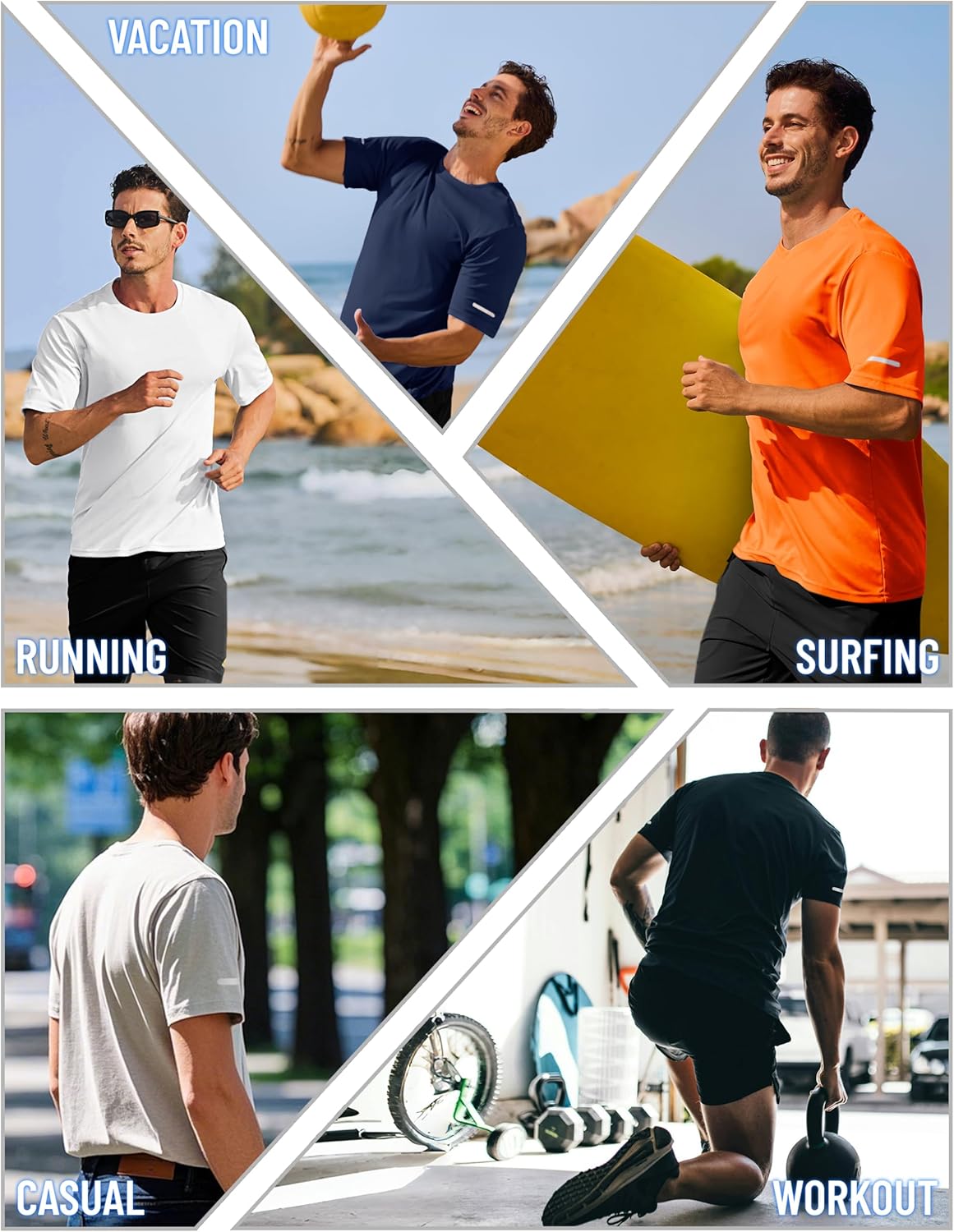 TACVASEN Men's Workout Shirts Short Sleeve Dry Fit Swim UPF 50+ Sun Shirt Crew Neck Athletic T-Shirts Gym T Shirts - Image 6