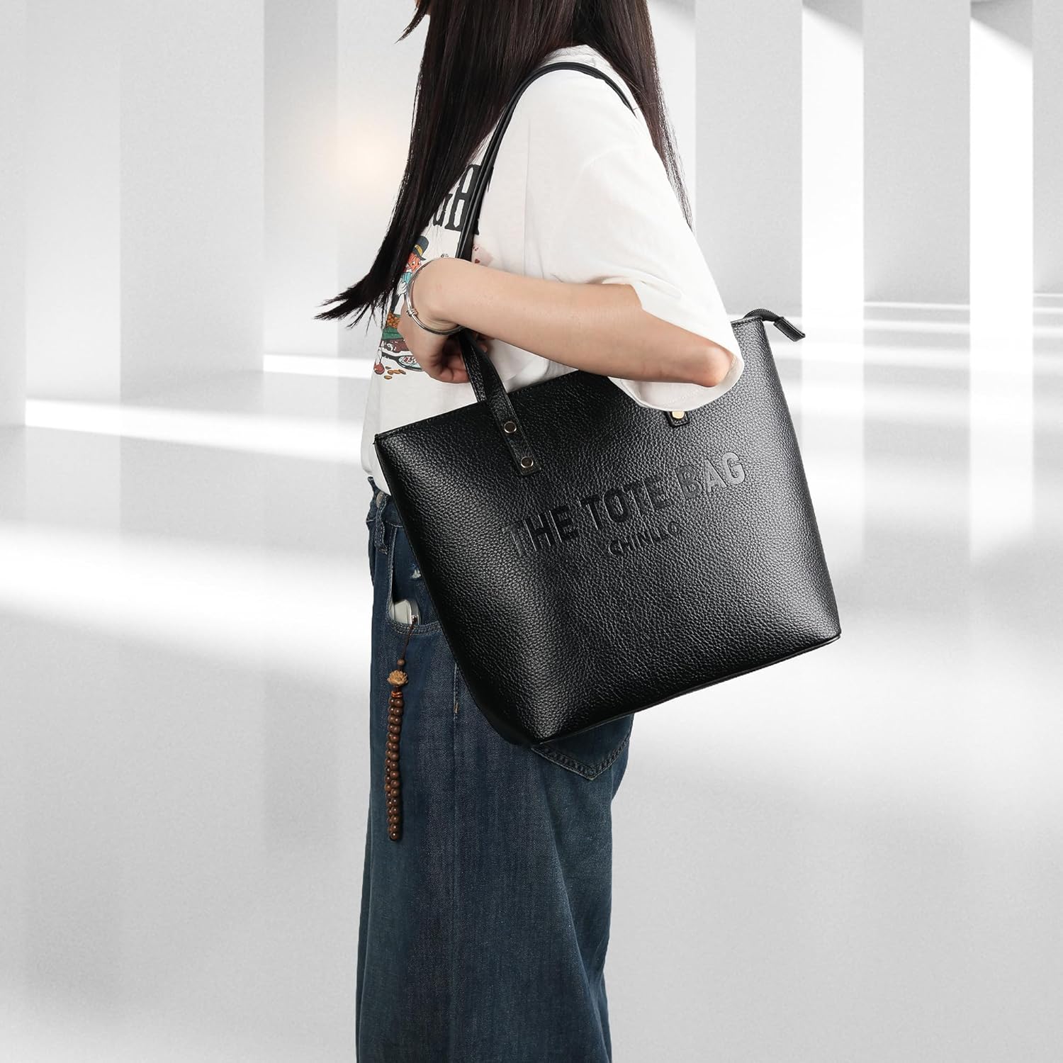 Chinllo Tote Bag for Women, Medium Top Handle Handbags Purse